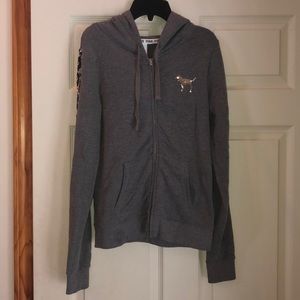 Victoria Secret pink zipper hoodie